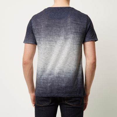 Navy faded texture t-shirt